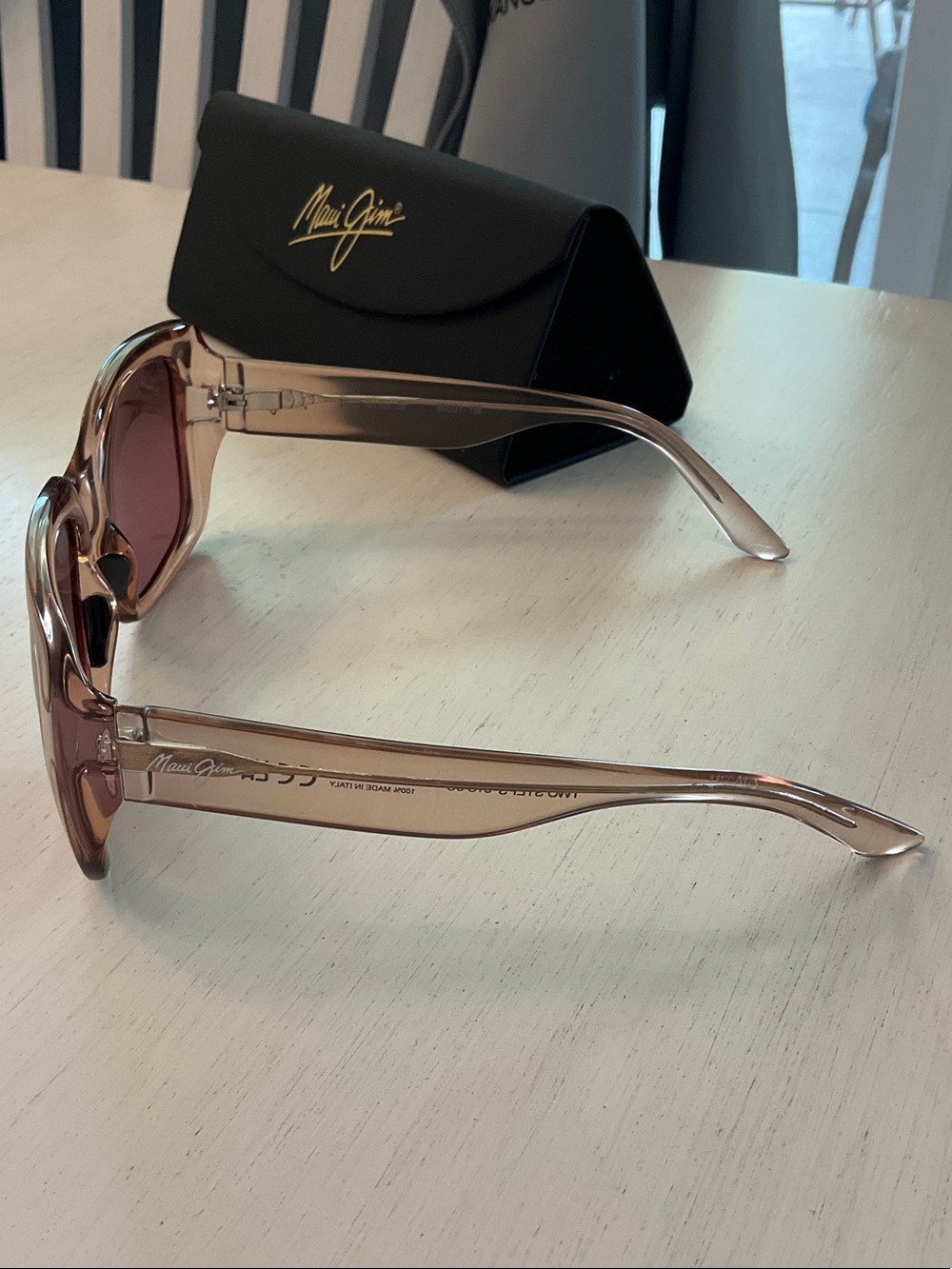 Maui Jim “two step” Women's Transparent pink Sunglasses - Picture 2 of 7